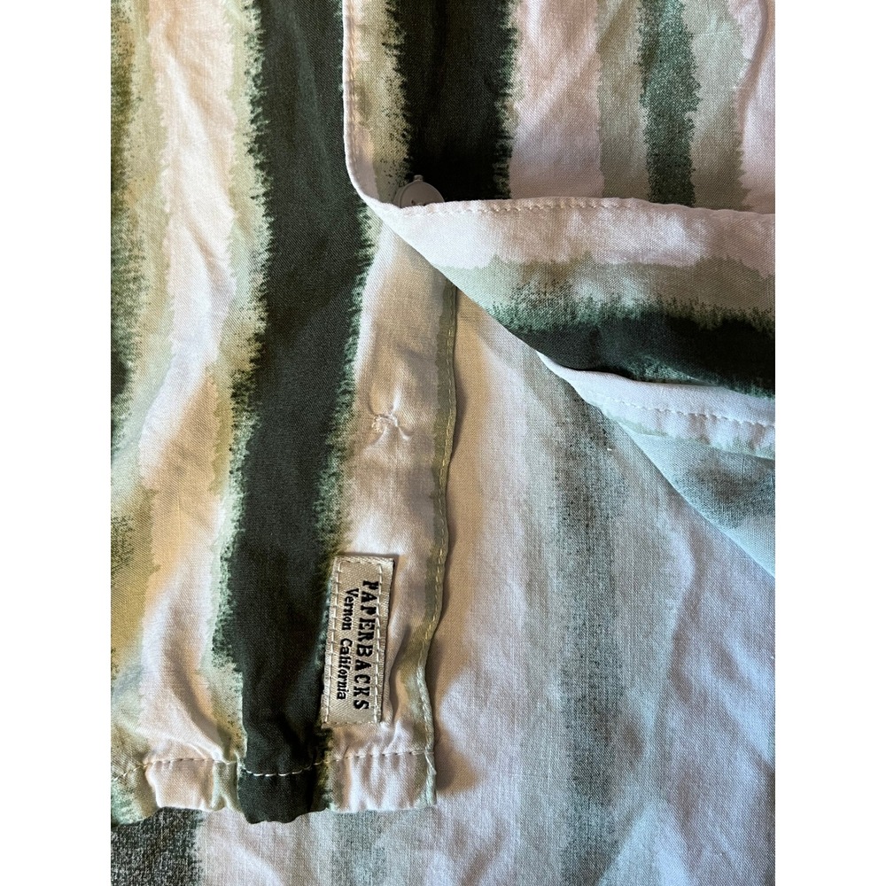 Original Paperbacks Striped Watercolor Collar Resort Men's Large Vacation - Picture 6 of 8
